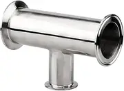 qwmvhfg， 1Pcs 19mm 25 32 38 45 51mm OD Stainless Steel Reducer Clamp, Sanitary Ferrule 3 Way Tee Connector Pipe Fitting 1.5"-2" Tri Clamp(19 * 12.7 Ferrule 50.5 * 25)