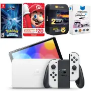 Nintendo Switch White OLED + Pokemon Brilliant Diamond + $20 eShop Gift Card