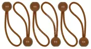 Canopy Ball Bungee Cords, 8 inch, 6 EA bungee ball cords/PACK -Brown,Beige,Black