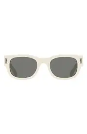 FERRAGAMO 51mm Modified Rectangular Sunglasses in Ivory at Nordstrom One Size