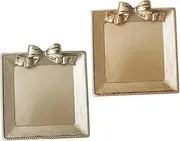 LABRIMP 1 Set Nordic Retro Trays Photo Props Durable Photography Accessories for Stunning Decor Golden Silver for Jewelry Storage Makeup Table Display
