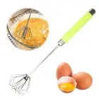 Push Whisk Easy-to-use Mixing Device Stainless Steel Semi-automatic Hand Mixer