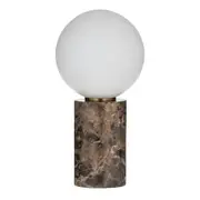 Amalfi Medina Table Lamp Brown & Brass 15x15x29cm