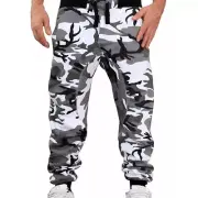 Mens Army Camouflage Sport Pants Joggers Camo Cargo Combat Sweatpants Trousers