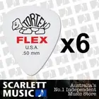 6 x Jim Dunlop Tortex FLEX 0.50MM Gauge Guitar Picks *NEW* 428R Plectrums