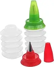 CIYODO Framed Vase Compatible 2 Pack Cookie Decorating Bottles Cake Icing Tools Pp Material Lightweight Random Color