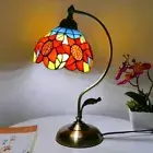 Tiffany Style Table Lamp Stained Glass Handcrafted Bedside Light Desk Lamp