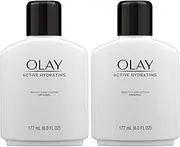 Face Moisturizer by Olay, Active Hydrating Beauty Moisturizing Lotion, 6 fl oz (Pack of 2)