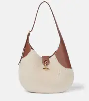 [Loro Piana] Loro Piana Bobbin Medium faux shearling shoulder bag One Size white
