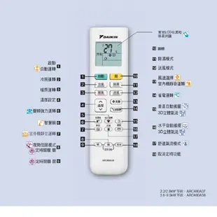 ARC433A99 改為最新 ARC480A38大金遙控器「保證公司貨」大金冷氣遙控器 ARC433A100