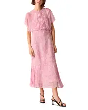 Whistles Dashed Brush Marks Midi Dress