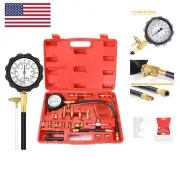 0-140PSI Fuel Injector Injection Pump Pressure Tester Gauge Kit Car Tools Master