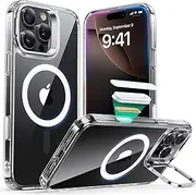 ESR for iPhone 16 Pro Case, Camera Control Button Compatible with MagSafe, Military-Grade Protective Case, Built-in Stash Stand Phone Case, Scratch-Resistant Back Cover, Classic Series, Clear