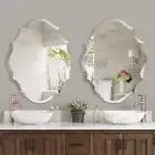 Frameless Wall Mounted Bathroom Mirror Emma Shaped Decorative Mirrors Home Decor