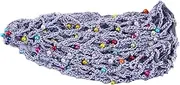 [Oxtxuzdm] Mesh Hair Net Polyester Knit Snoods Crocheted Hair Accesory with Faux Pearls Decors Fashionable Head Covers for Women