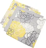 IWOWHERO Comfortable Hand Feeling Pillowcase Set 4pcs Geometric Flower Linen Couch Cover