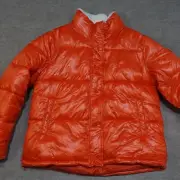 Ugg Koolaburra Puffer Coat w Faux Sherpa Lined Collar Size Large Bright Orange
