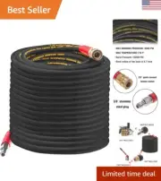 Versatile 50FT Pressure Washer Extension Hose - High Tensile Wire, Quick Connect