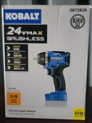 Kobalt Brushless 24-volt Max Variable Speed Brushless 3/8-in Drive Impact NEW