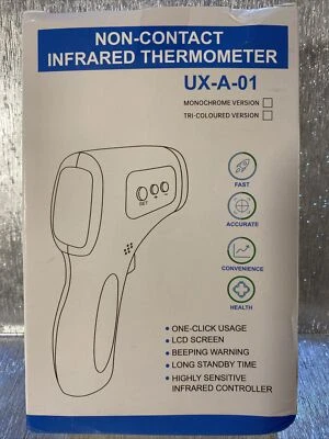 Thermometer Non Contact Infrared White LCD Screen One Click