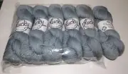 Plucky Knitter Cozy Yarn Dk "Early Light" (light blue) 6 Skeins SW USA Soft