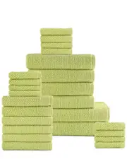 Dan River 24pc Popcorn Cotton Bath Towel Set