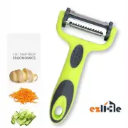 3in1 Julienne Potato Salad Serrated Slicer Cutter Multifunction Vegetable Peeler