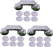 YARNOW 3 Sets DIY Bonsai Bridge Model Mini Garden Bridge Micro Landscape Resin Stepping Stone Garden Decor