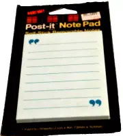 POST-IT NOTE PAD Self-Stick QUOTATION MARKS 50 Sheets Sealed! Vintage 80's