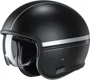 HJC V30 Equinox Jet Helmet, black-silver, Size XS for Men Black Silver