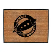 Science It Works - Funny Novelty Doormat Man Cave Floor mat