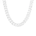 Silver 55cm Solid Flat Curb Chain