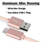 Premium Colorful Braided USB Type-C Charger Adapter Cable Cord For Oppo Reno Z