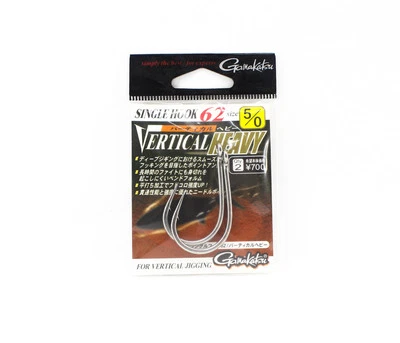 Gamakatsu 67506 Single Hook 62 Vertical Heavy Jigging Hook Size 5/0 (9333)