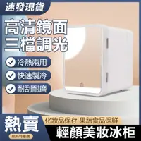 在飛比找ETMall東森購物網優惠-【現貨】110V 車家兩用鏡面小冰箱 大容量4L