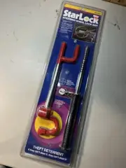 Vintage StarLock Red Steering Wheel Lock Bar Anti-Theft Car Security Device New