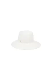 Claudette Panama wide-brim hat S,L White