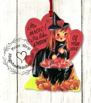 Hang Tags IT'S MAGIC POTION WITCH CAULDRON VALENTINES DAY TAGS #429 Gift Tags