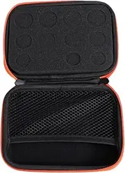 Ipetboom 1pc Essential Oils Storage Holder Eva Hard Shell Protection Case for Roller Bottles Portable Carrying Bag with Compartments Water Resistant for Travel and Home Use Orange