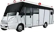 Car RV Caravan Roof Cover Waterproof Dust-Proof Sunshade Anti-UV Protection Motorhome Camper Van Top Tarpaulin Cover(4.9X3.16m)