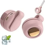 360° Rotating Mini Personal Fan,3 Speeds Cold Air Mini Portable Cooling Fan, Strong Wind Quiet Operation Silent Handheld Clip Fans, Office USB Powered Personal Small Undershirt Desk Fans(1pc Pink)