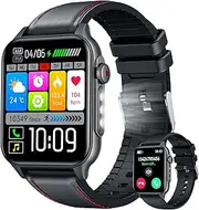 Men's Smartwatch Fitness Watch: 1.93 Inches Touch Watches Sports Calls Wrist Automatic Pedometer Messages Bluetooth Waterproof Calories Voice Call Connected to Mobile Phone for Android iOS