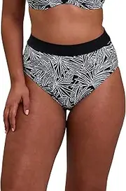 [Sans Complexe] Women's Seychelles Bikini Bottoms, Graphic Palm Tree Print, 10-12