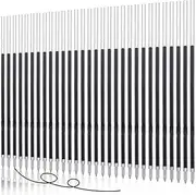 30 Piece Black Ink Pen Refills, 1 mm Ballpoint Refills Replacement Ballpoint for Click Retractable Pens Office College Supplies