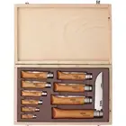 OPINEL Ten Piece Folding Knife Set - Carbon / Beech OP83102