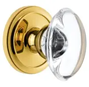 Grandeur Circulaire Rosette Double Dummy with Provence Crystal Knob 810614