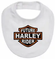 Baby Bib with FUTURE HARLEY RIDER on new cotton fronted bib