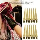 12pcs Hair Styling Clips Hairdressing Salon Sectioning Hairpins for Salon Gold