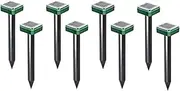 8 Pcs Outdoor Solar Ultrasonic Vibration Repeller Snake Repeller Mole Electronic Snake Repeller for Garden Yard Farm,Etc