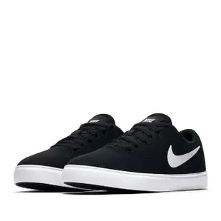 【NIKE 耐吉】休閒鞋 女鞋 大童 運動鞋 SB CHECK CNVS GS 黑 905373-003